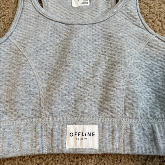 Aerie Gray Sports Bra with Racerback Design - Picture 2 of 5